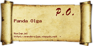 Panda Olga névjegykártya